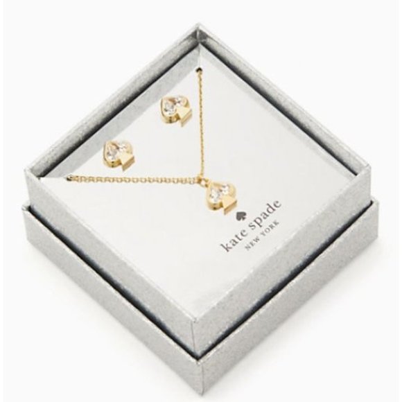 kate spade Jewelry - 🎁 SOLD 🎁 Kate Spade Everyday Spade Stone Studs and Pendant Set